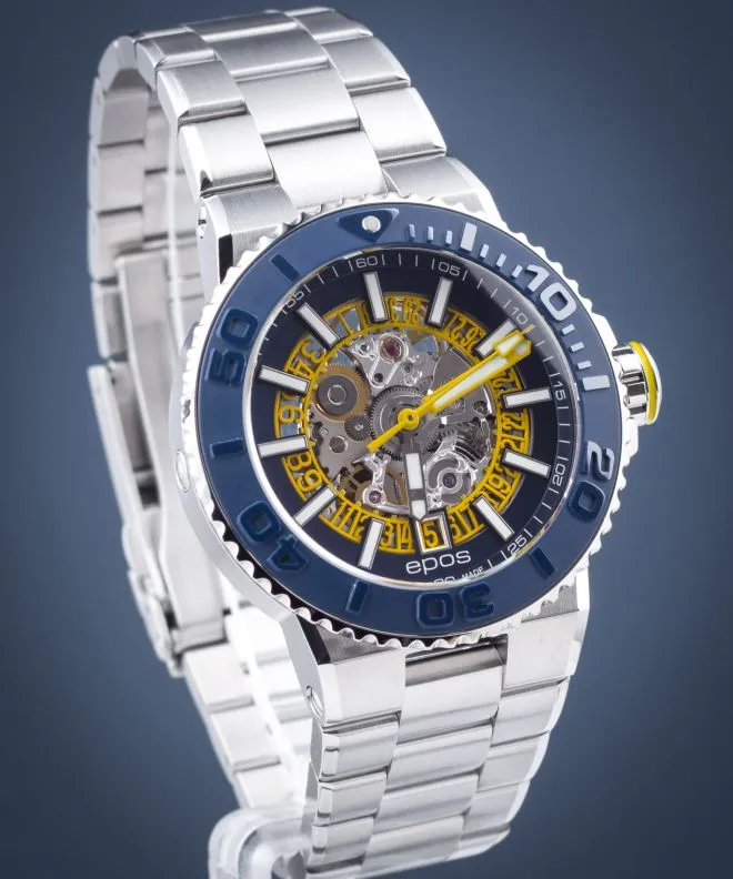 Reloj para hombres Epos Sportive Diver Skeleton Automatic 3441.135.96.16.30