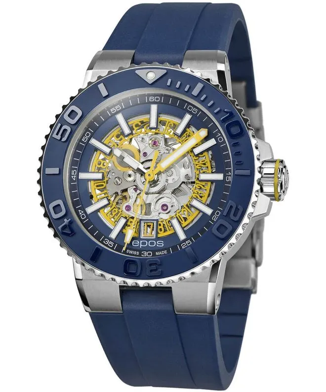 Reloj para hombres Epos Sportive Diver Skeleton Automatic 3441.135.96.16.56