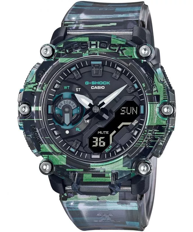 Reloj para hombres Casio G-Shock Digital Glitch Carbon Core Guard GA-2200NN-1AER
