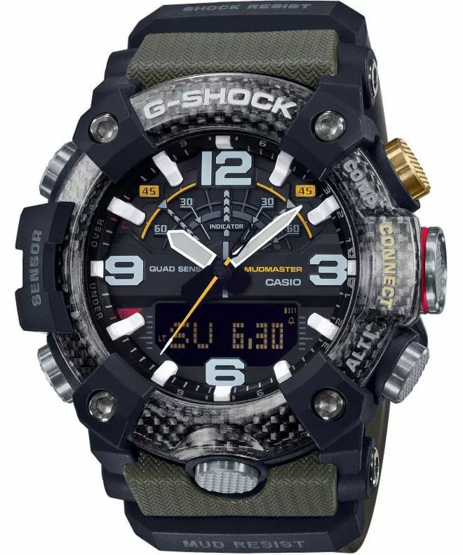Reloj para hombres Casio G-Shock Master of G Mudmaster Carbon Core Guard Quad Sensor Bluetooth Sync GG-B100-1A3ER