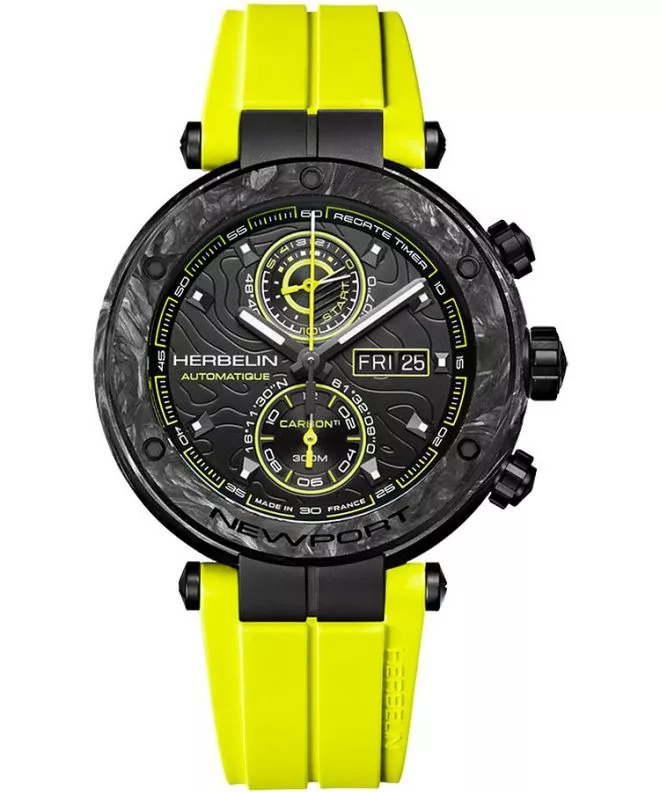 Reloj para hombres Herbelin Newport Carbon Chronograph Titanium Automatic Limited Edition 288CTN14CY