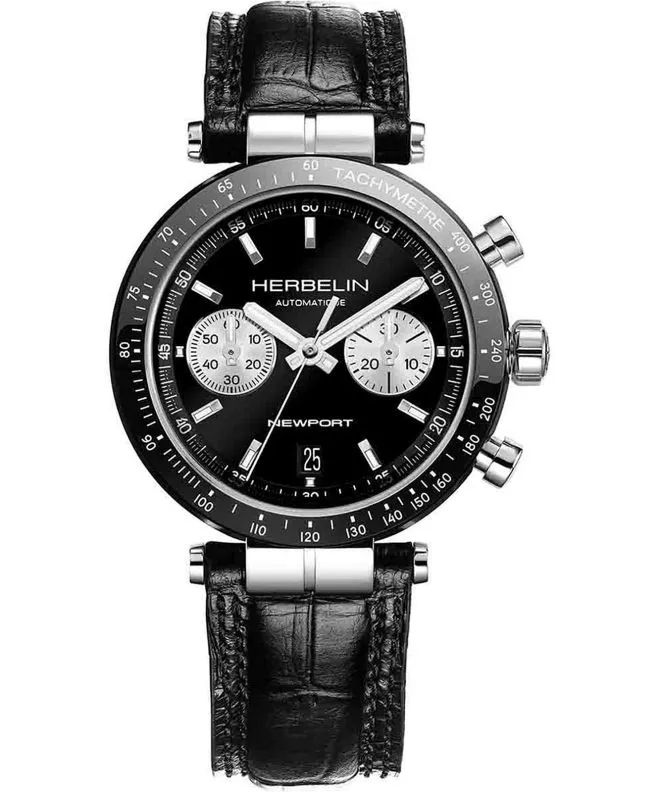 Reloj para hombres Herbelin Newport Heritage BI-COMPAX Reverse Panda Automatic Chronograph 256ACN24