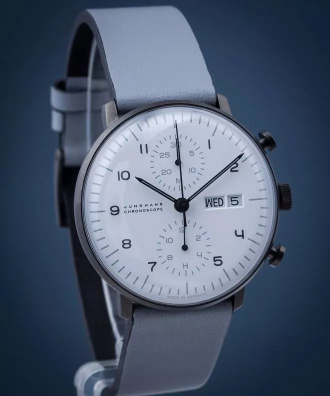 Reloj para hombres Junghans max bill Black and White Automatic Chronograph 027/4008.05