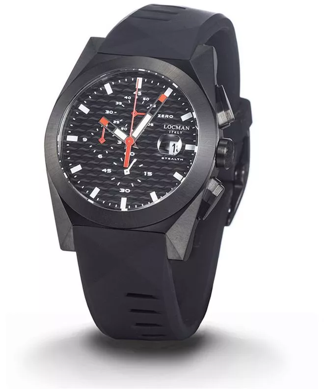 Reloj para hombres Locman Stealth Chronograph 812K01S-BKBKRDSK