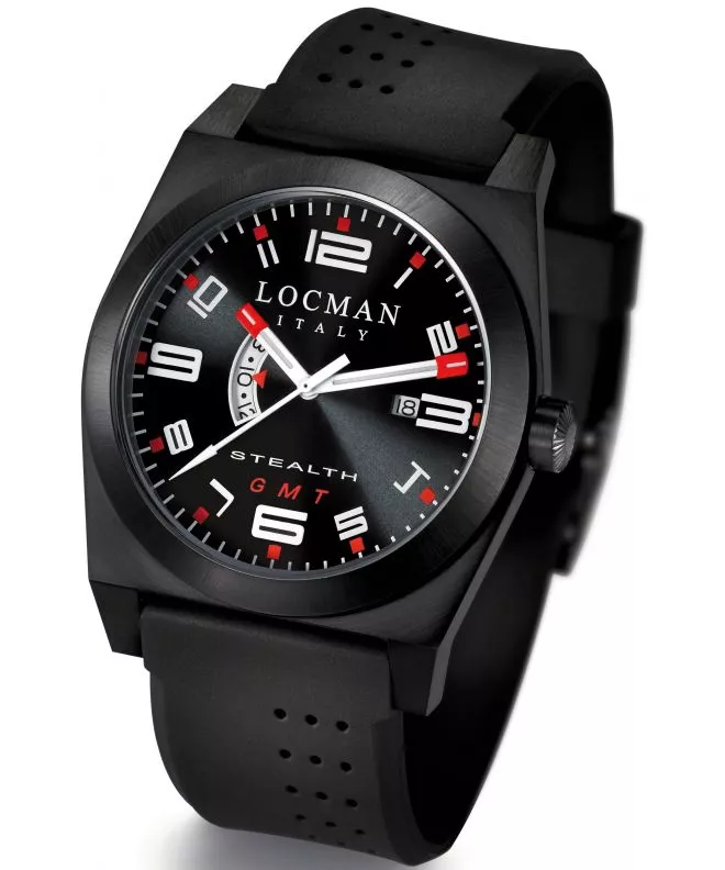 Reloj para hombres Locman Stealth GMT 0200BKBKFRD1GOK