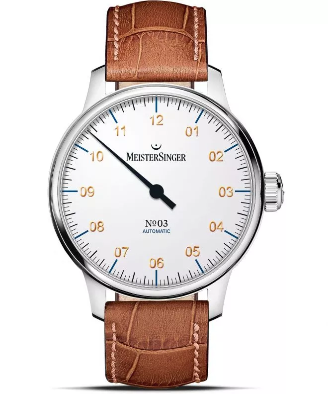 Reloj para hombres Meistersinger N°03 White Automatic AM901G_SG03