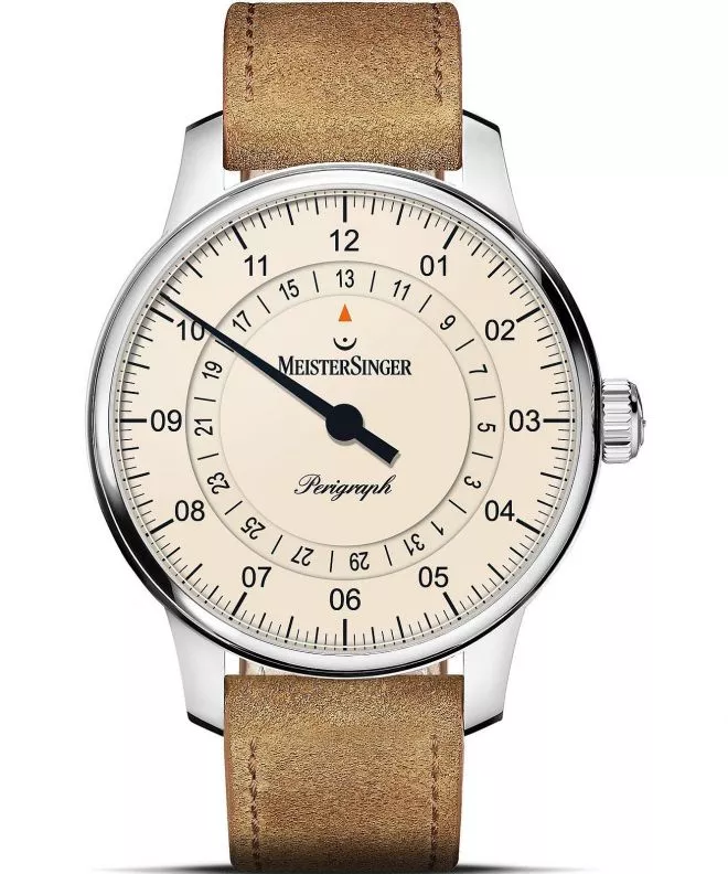 Reloj para hombres Meistersinger Perigraph - 38mm Ivory BM1103_SV13