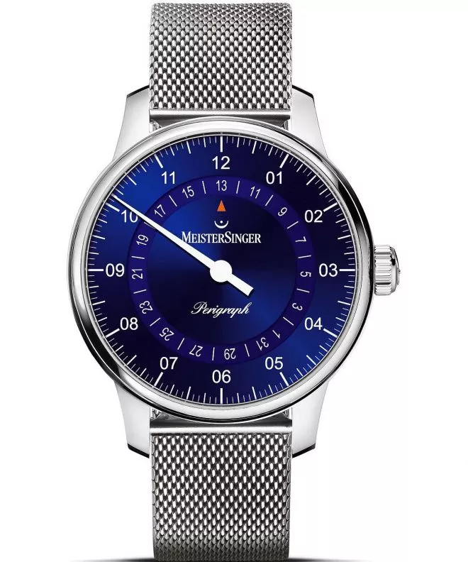 Reloj para hombres Meistersinger Perigraph - 38mm Sunburst Blue BM1108_MLN18