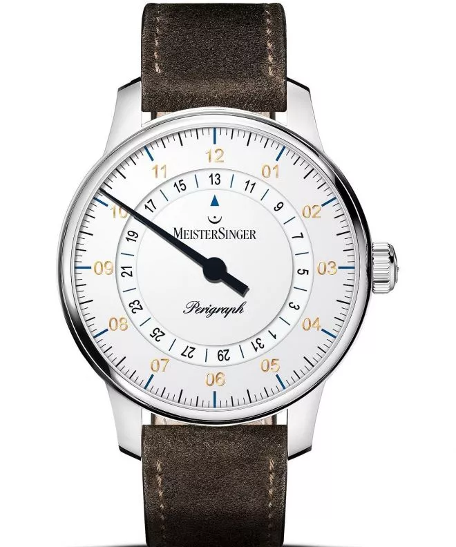 Reloj para hombres Meistersinger Perigraph - 38mm White BM1101G_SV12