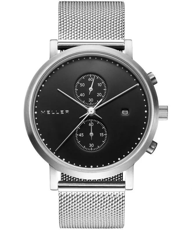 Reloj para hombres Meller Makonnen Black Silver Chronograph 4PN-2SILVER