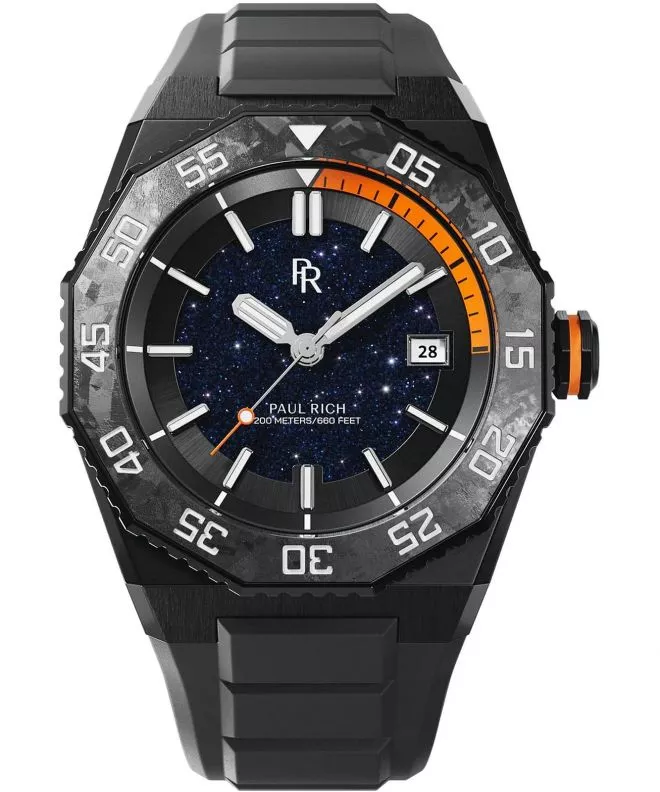 Reloj para hombres Paul Rich Aquacarbon Pro Shadow Black Aventurine 766236337371