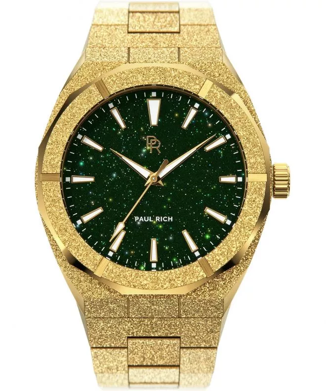 Reloj para hombres PAUL RICH Frosted Star Dust Green Gold 697521913409