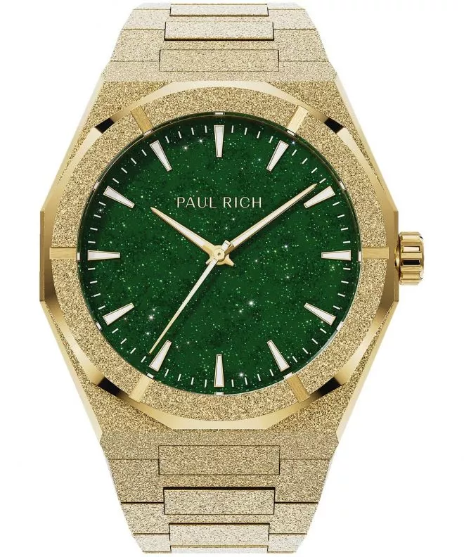 Reloj para hombres PAUL RICH Frosted Star Dust II Gold Green 766236337081