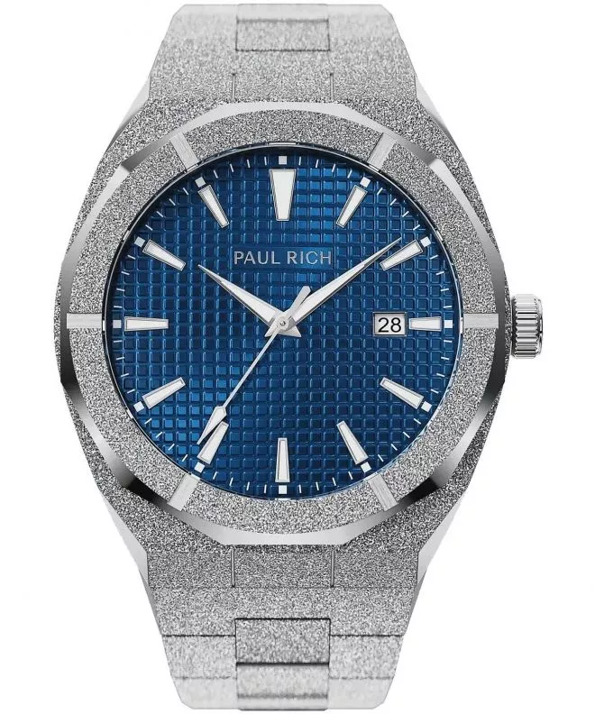 Reloj para hombres PAUL RICH Frosted Star Dust Indigo Waffle Silver 744553190626