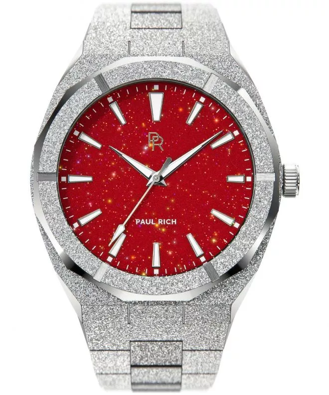 Reloj para hombres PAUL RICH Frosted Star Dust Red Silver 655469302327