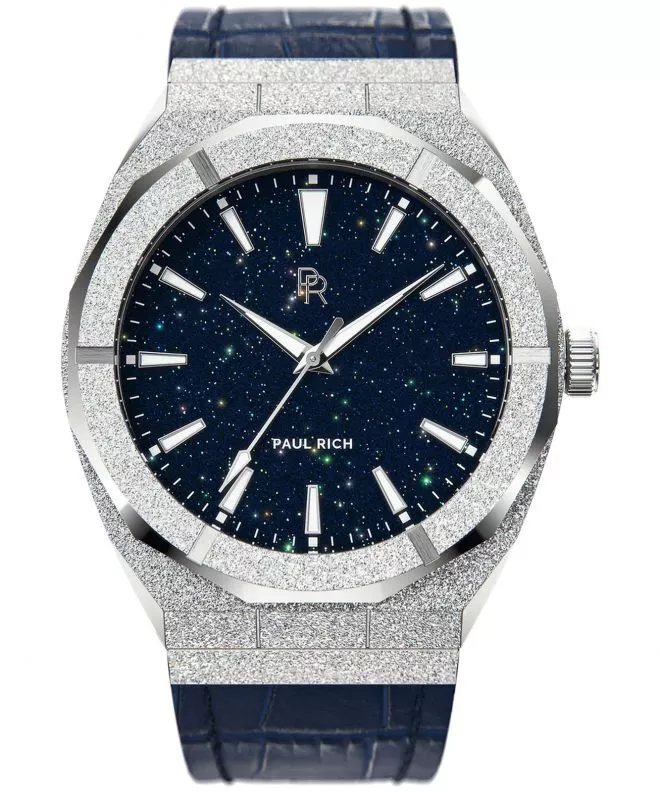 Reloj para hombres PAUL RICH Frosted Star Dust Silver Leather 42 659436727946