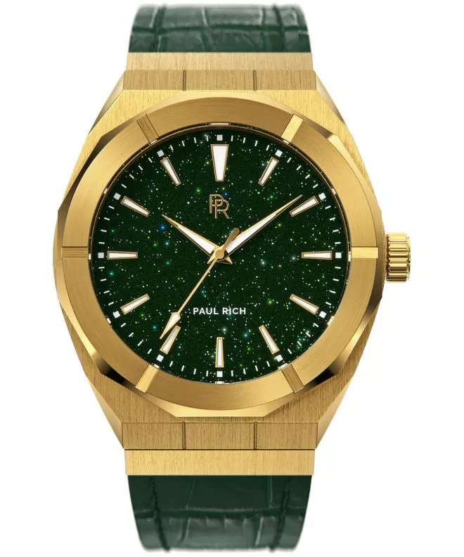 Reloj para hombres PAUL RICH Star Dust Green Gold Leather 42 655365533290