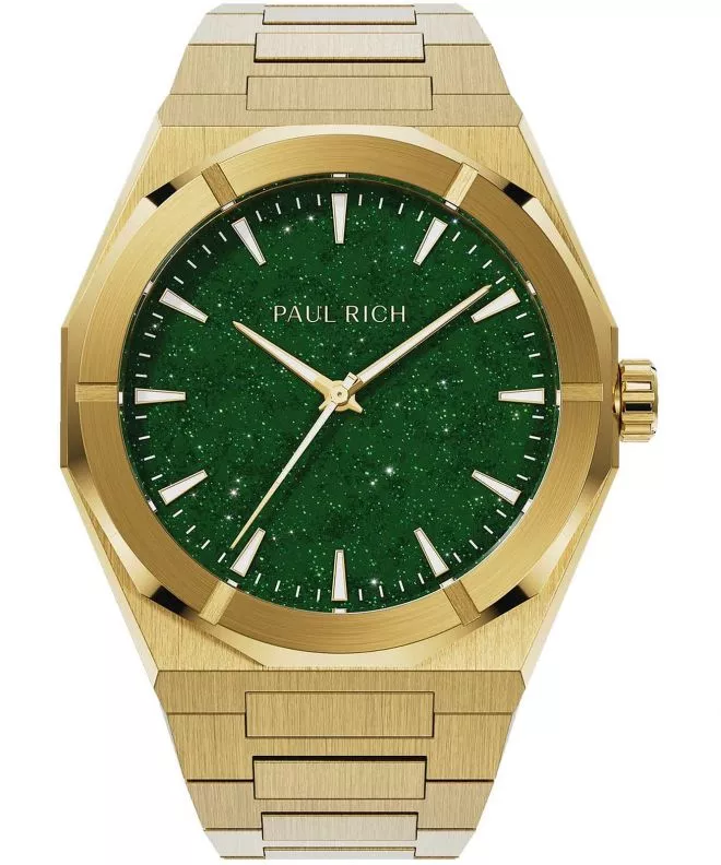 Reloj para hombres PAUL RICH Star Dust II Gold Green 766236337012