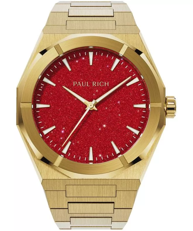 Reloj para hombres PAUL RICH Star Dust II Gold Red 766236337005