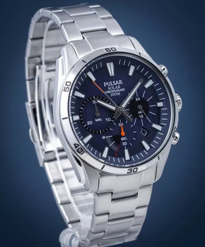 Reloj para hombres Pulsar Solar Chronograph PZ5057X1