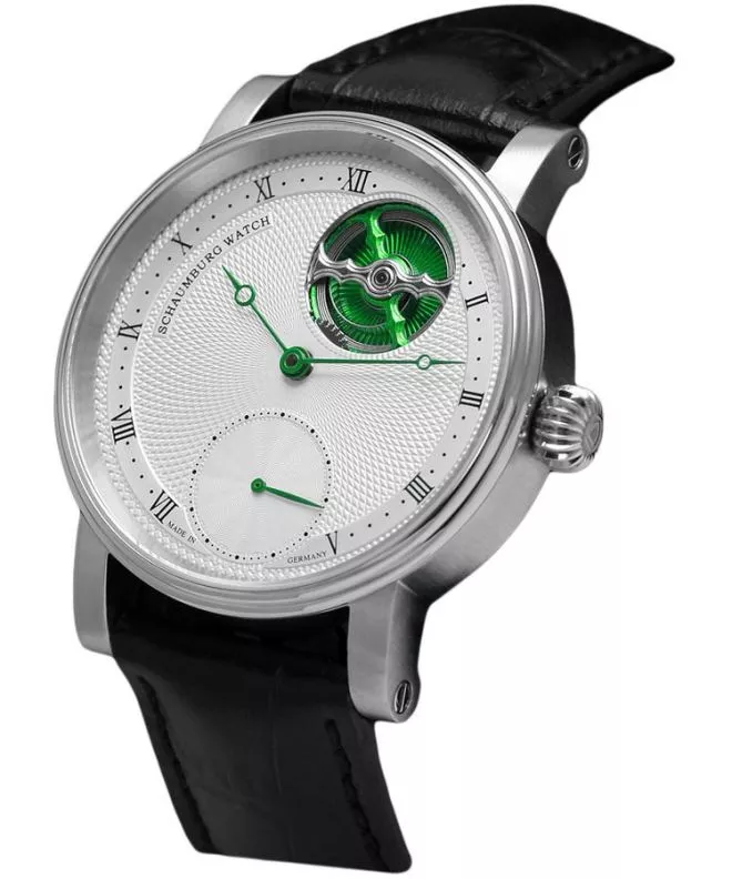 Reloj para hombres Schaumburg Unikatorium Classic II Green Open Heart SCH-UNC2G