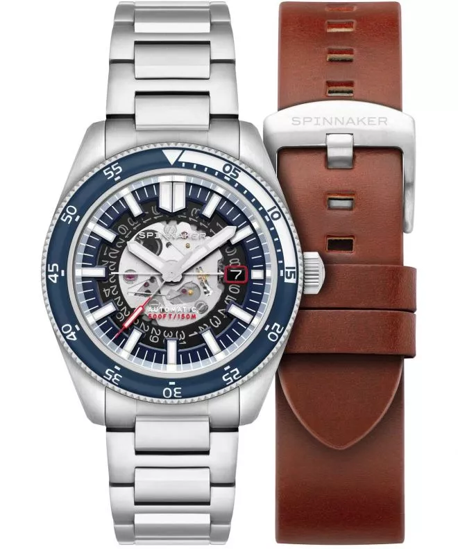 Reloj para hombres Spinnaker Fleuss Skeleton Automatic Severn Edition SET Moonlight Blue SP-5118-22