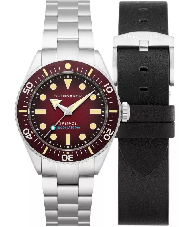 Reloj para hombres Spinnaker Spence 300 Crimson Red SET SP-5097-55
