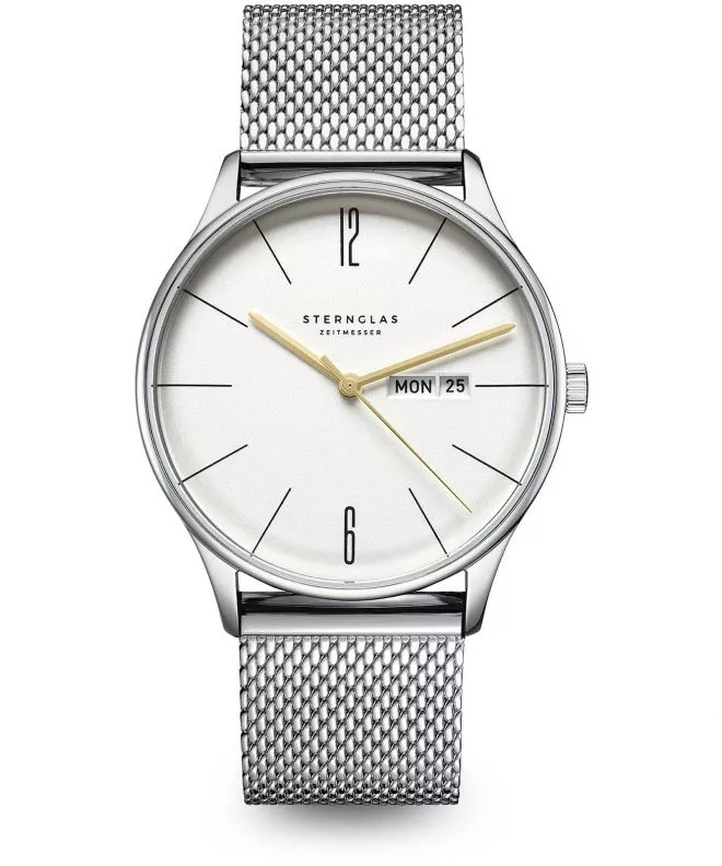 Reloj para hombres Sternglas Berlin Metro Silver S01-BE10-MI04
