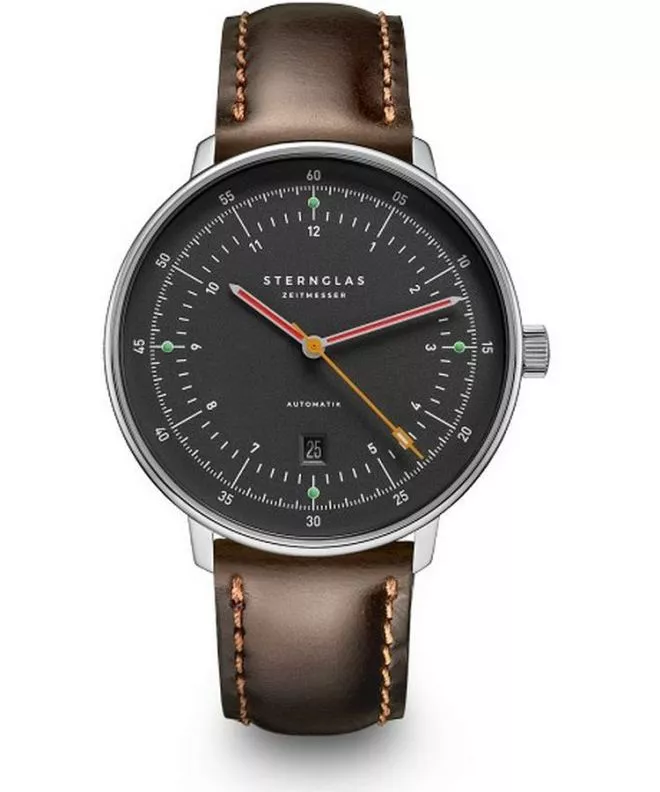 Reloj para hombres Sternglas Hamburg Neugraphit Automatic S02-HH39-BR03
