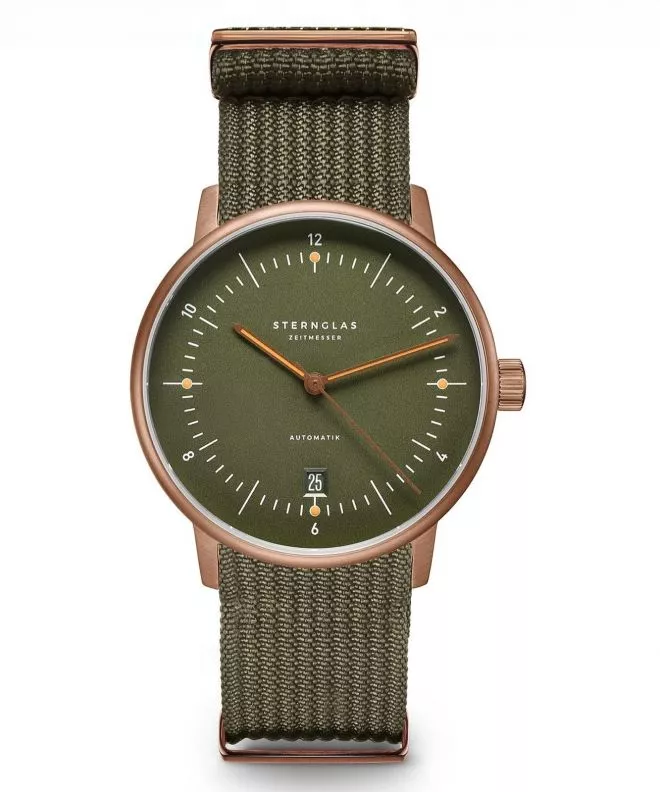 Reloj para hombres Sternglas Naos Automatik dunkelgrün bronze S02-NA35-FI05