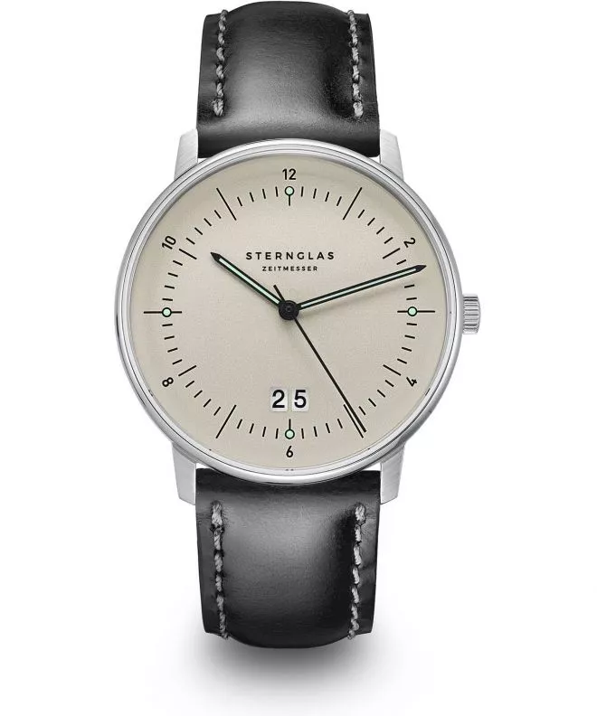 Reloj para hombres Sternglas Naos Big Date Alabaster S01-NAG26-BR02