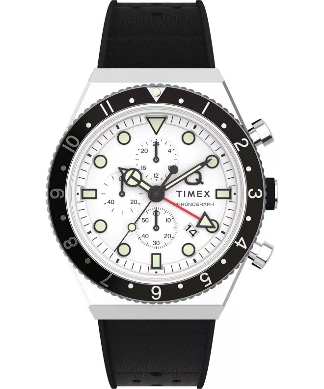 Reloj para hombres Timex Q Three Time Zone Chronograph TW2V70100