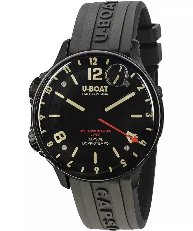 Reloj para hombres U-Boat Capsoil Doppiotempo 45mm DLC 8770/A