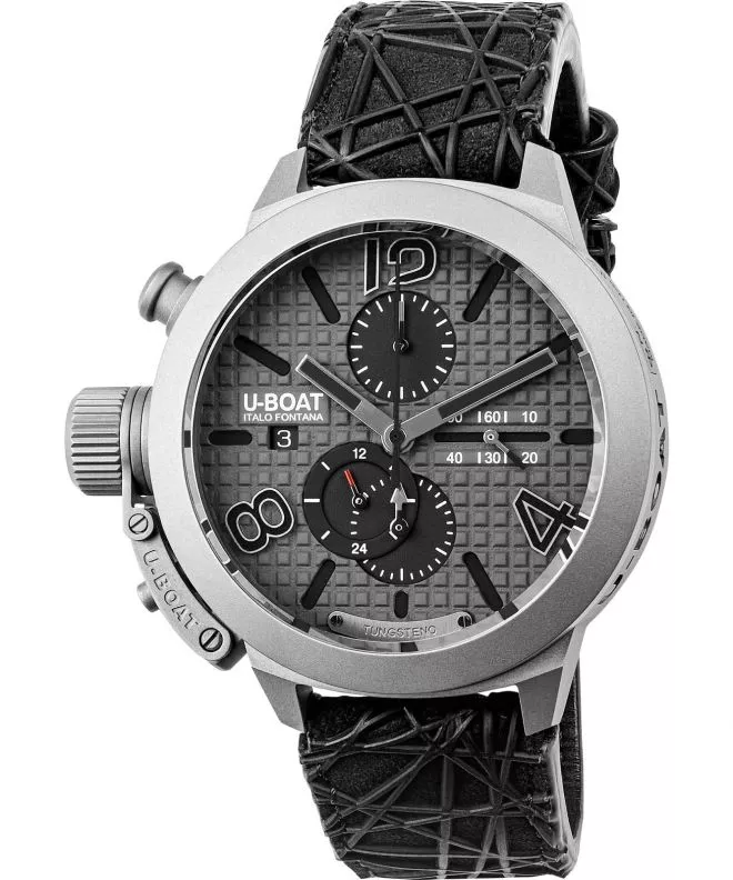 Reloj para hombres U-Boat Classico 45 Titanium Tungsten Gray Chronograph Automatic Limited Edition 3002