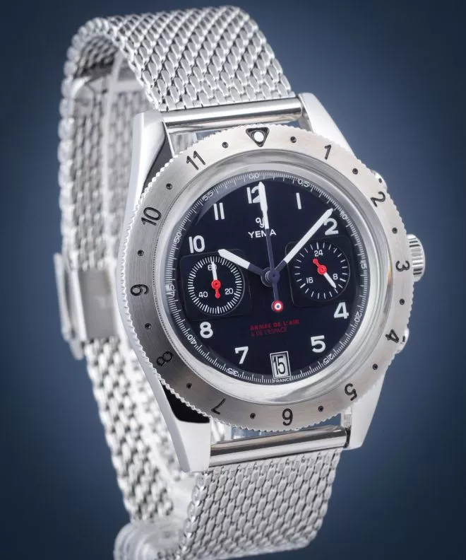 Reloj para hombres Yema Flygraf French Air & Space Force UTC Blue YMHF1577AA-GM