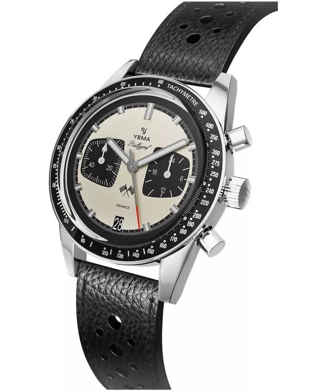 Reloj para hombres Yema Rallygraf Panda Chronograph YMHF1580-BA