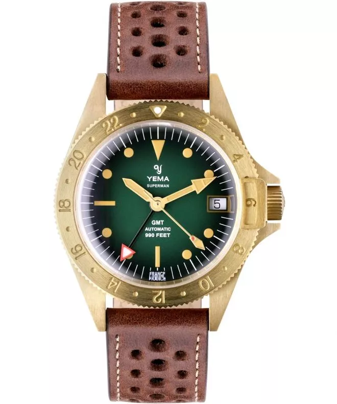 Reloj para hombres Yema Superman Heritage GMT Bronze YGMTZ21A39-ZU31S