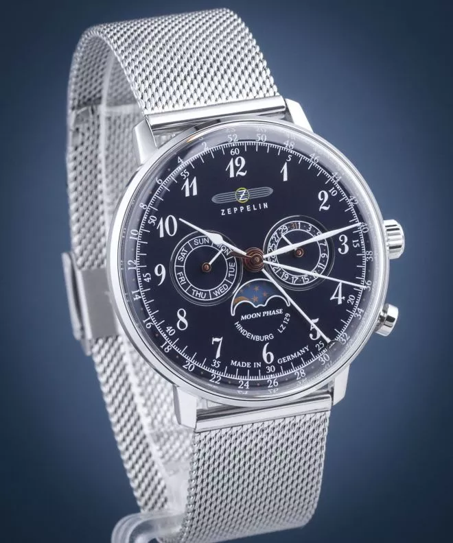 Reloj para hombres Zeppelin Hindenburg Moonphase 7036M-3