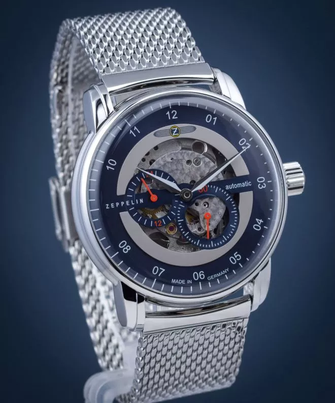 Reloj para hombres Zeppelin New Captain's Line Skeleton Automatic 8664M-3