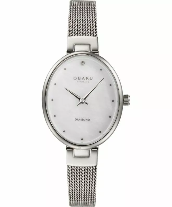 Reloj para mujeres Obaku Oval Diamond V312LXCWMC
