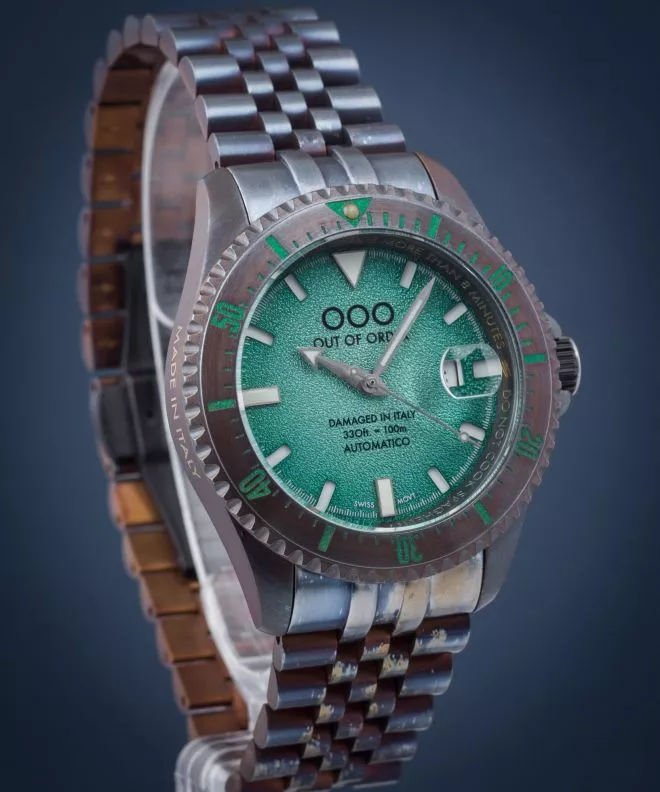 Reloj unisex Out of Order Swiss Automatico Green OOO.001-20.VE