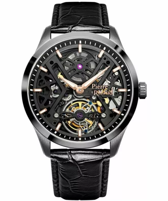 Reloj para hombres Pierre Ricaud Tourbillon Automatic Skeleton P2004.S2R6A