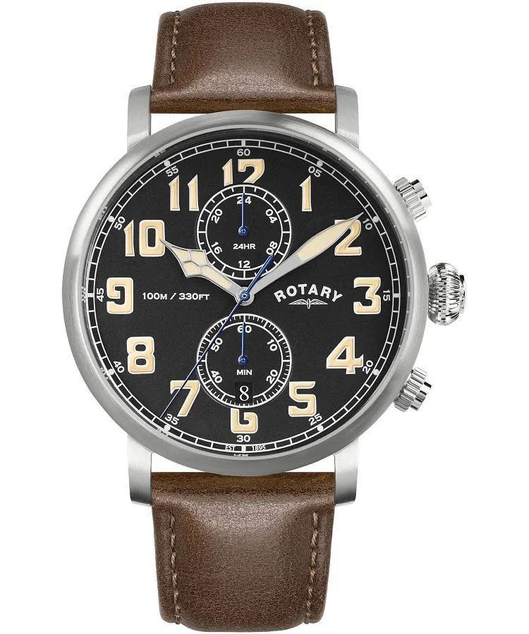 Reloj para hombres Rotary Heritage Pilot Chronograph RGS10000/04