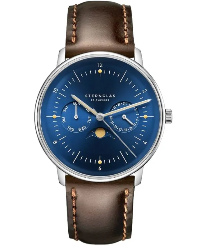 Reloj para hombres Sternglas Naos Moonphase S01-NM06-BR03