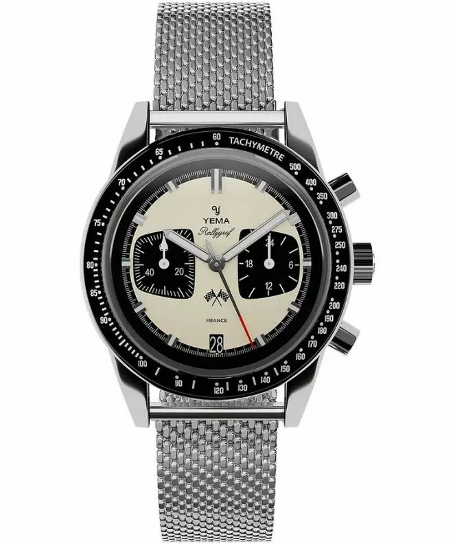 Reloj para hombres Yema Rallygraf Panda Chronograph YMHF1580-BM