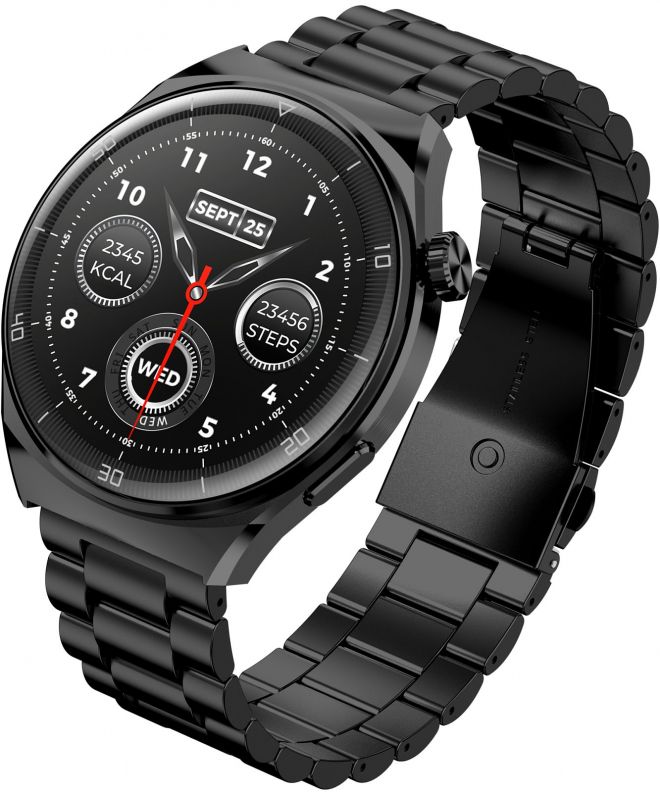 Smartwatch para hombres Garett V12 Black Steel