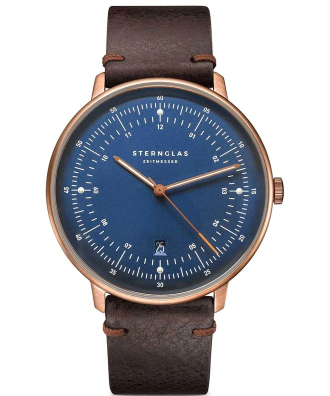 Reloj para hombres Sternglas Hamburg Dark Blue Bronze