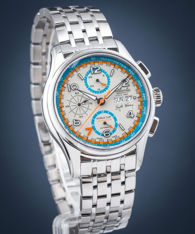 Reloj para hombres Atlantic Worldmaster Prestige Valjoux Chronograph Krzysztof Hołowczyc SET Limited Edition
