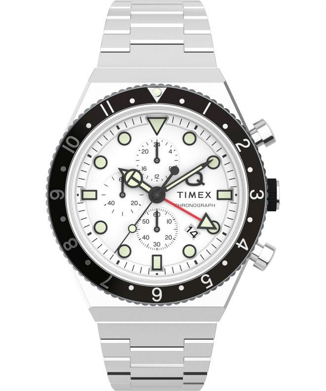 Reloj para hombres Timex Q Three Time Zone Chronograph