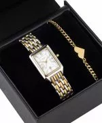 Reloj para mujeres BOWA Barcelona White Silver-Gold Steel 23 Gift Set